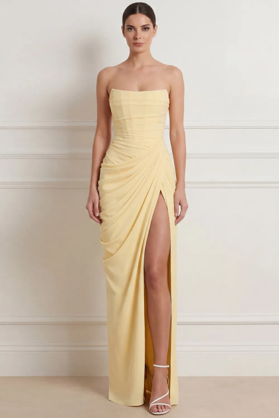 gold strapless maxi dress Strapless Pearl Sequin Maxi Dress Gold