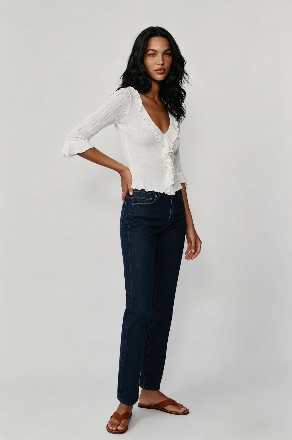 Ivory Pointelle Top