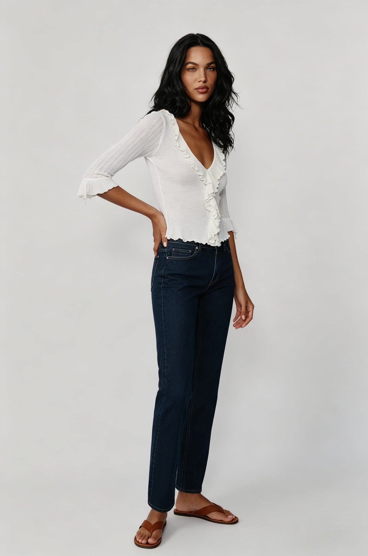 Ivory Pointelle Top