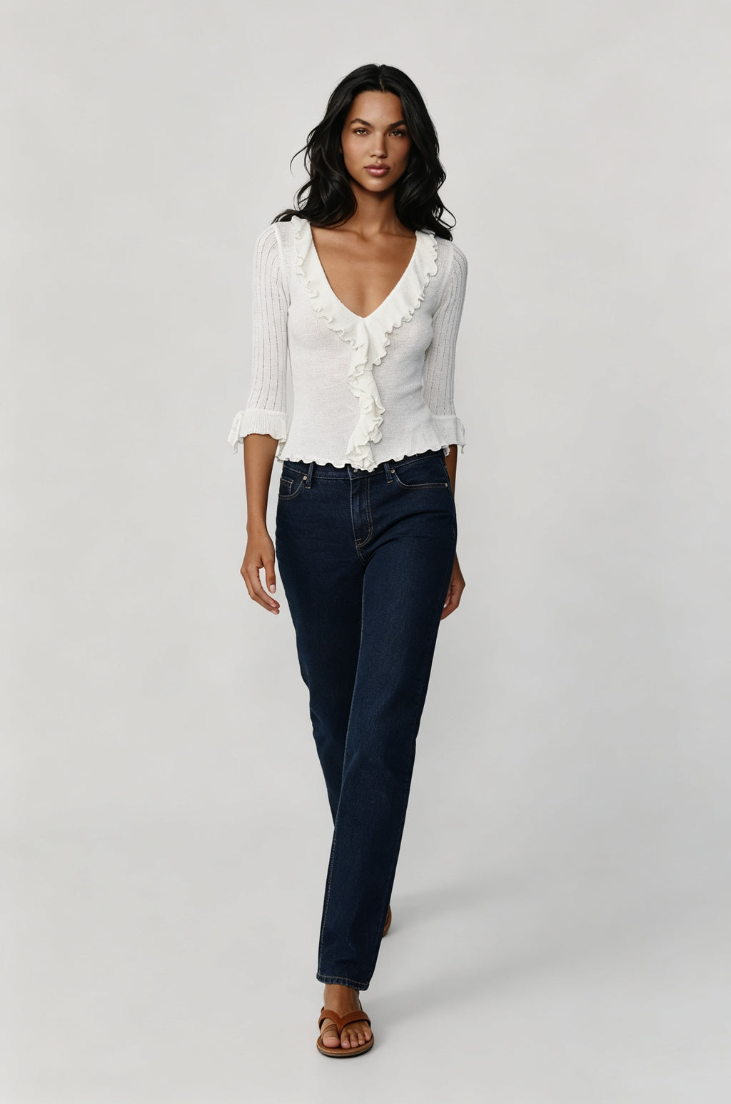 Ivory Pointelle Top