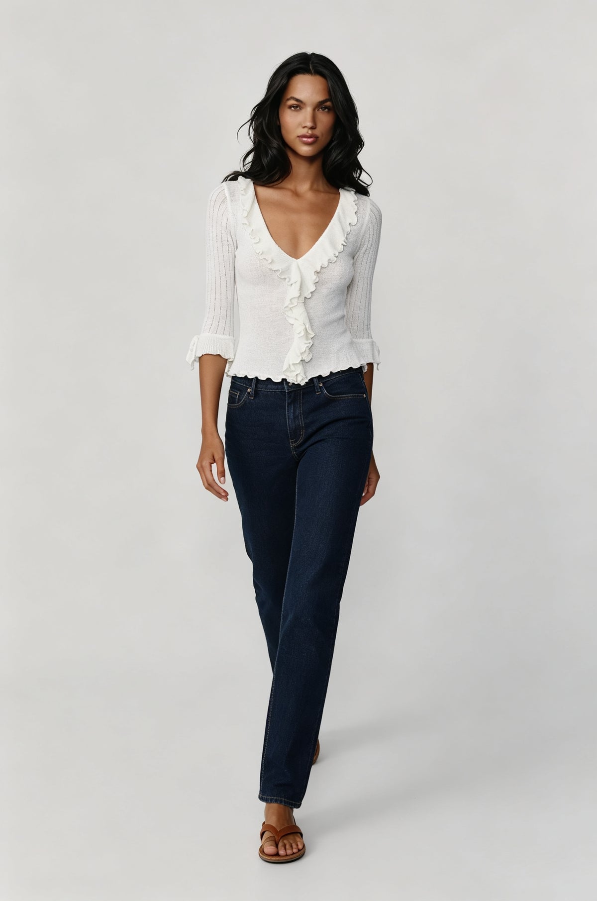 Ivory Pointelle Top