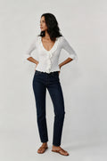 Ivory Pointelle Top