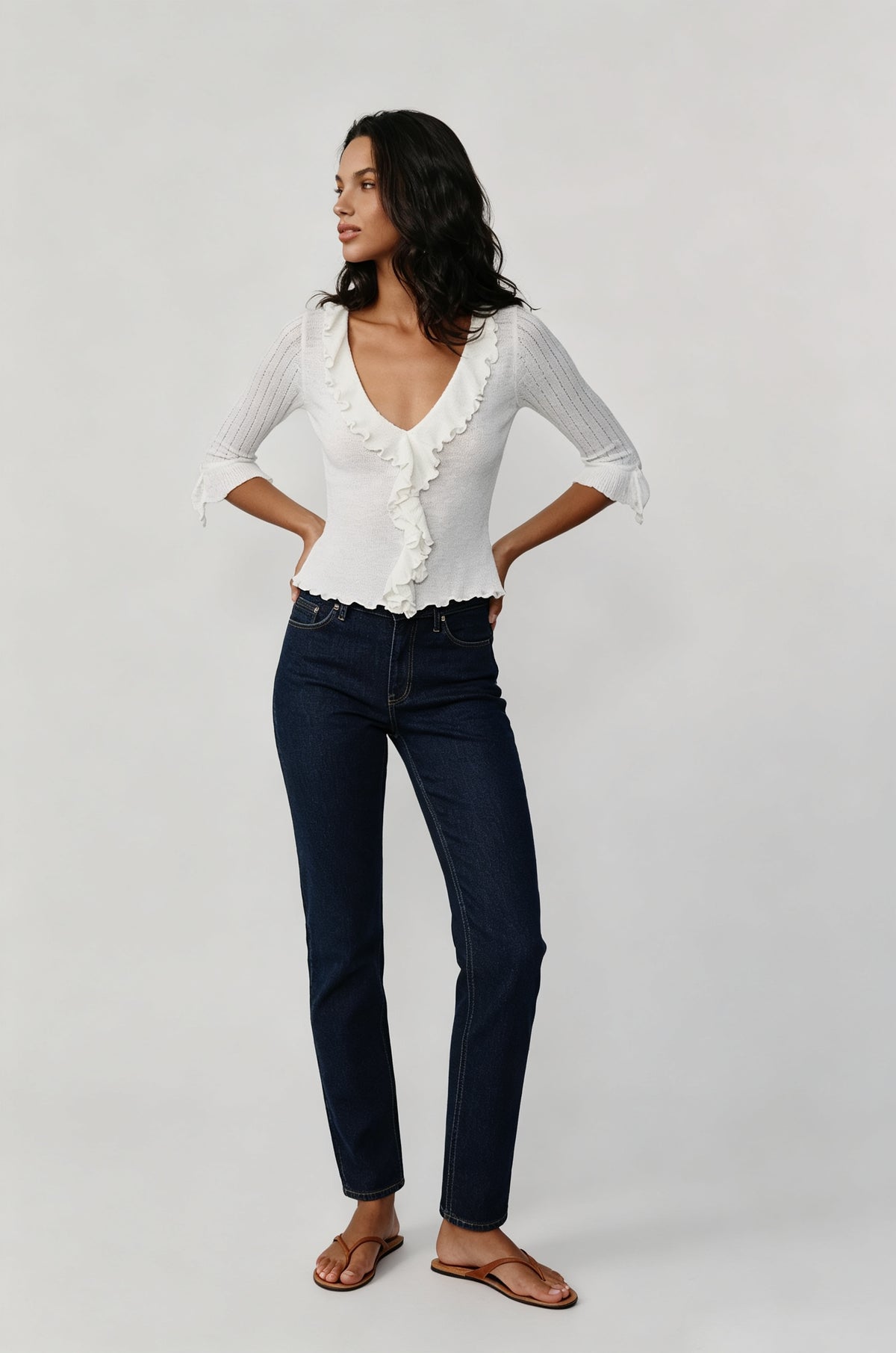 Ivory Pointelle Top