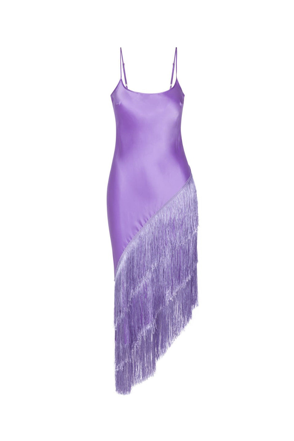 Amethyst Fringe Midi Dress