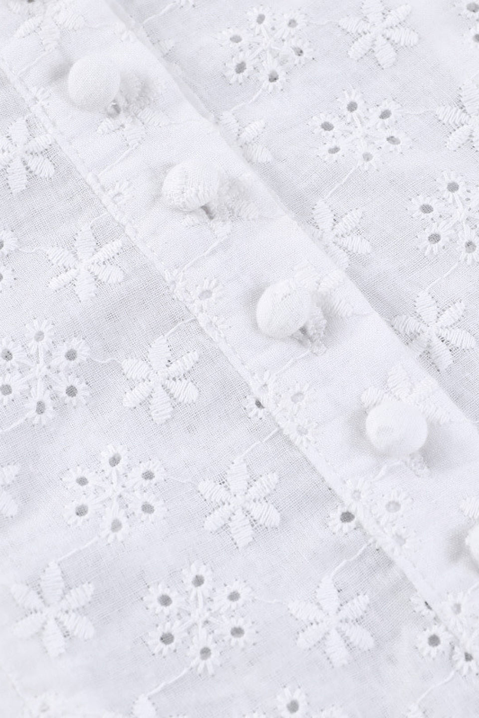 White Eyelet Bustier Top
