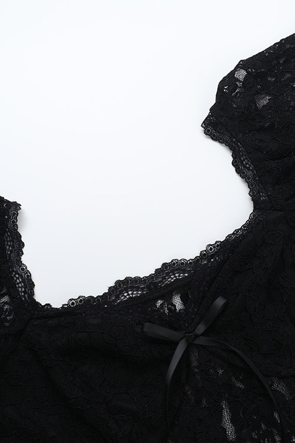 Black Lace Square Top