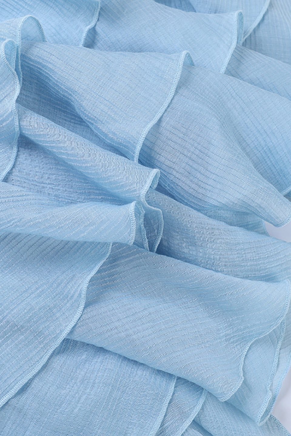 Blue Ruffle Halter Top