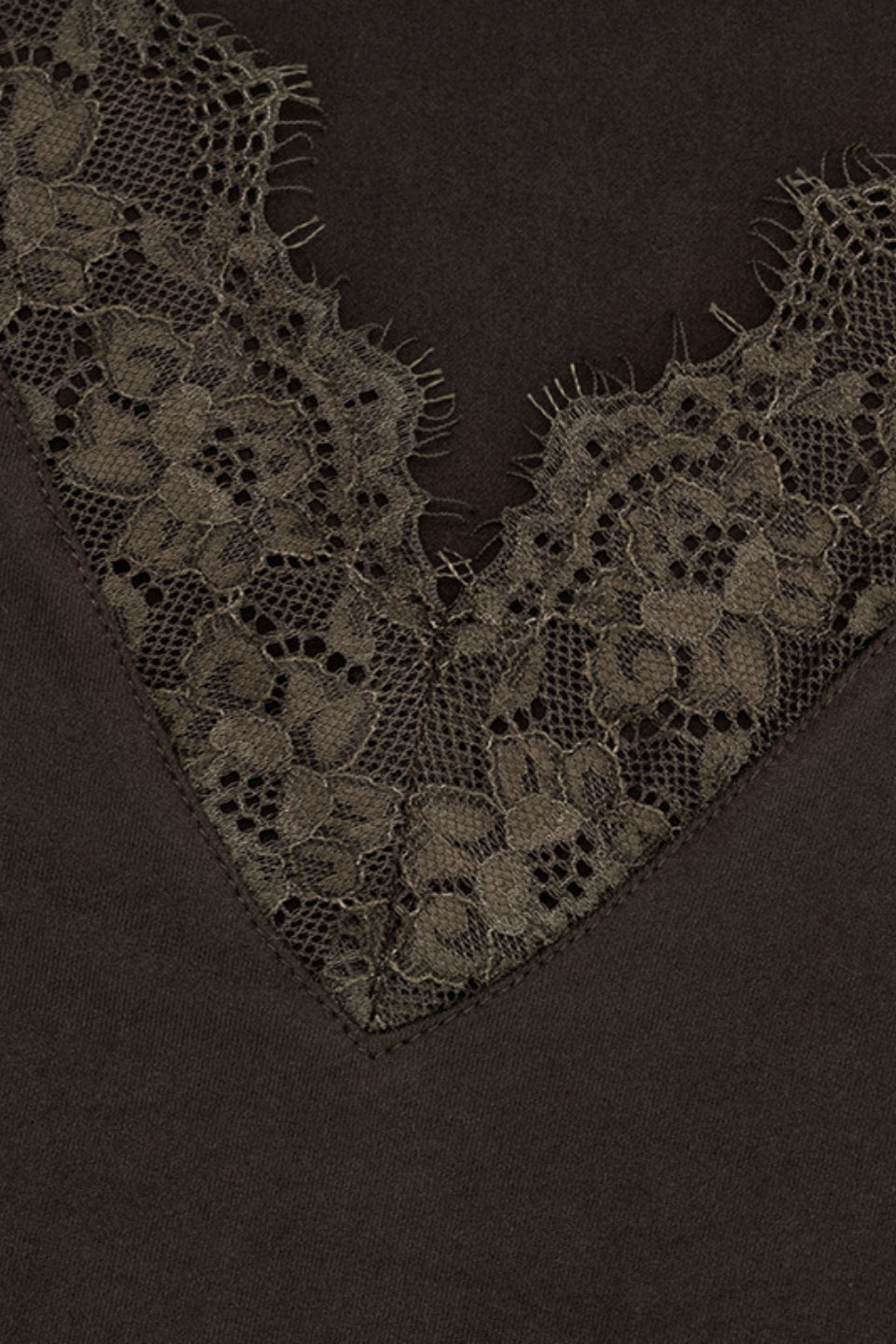 Cocoa Lace V-Neck Top