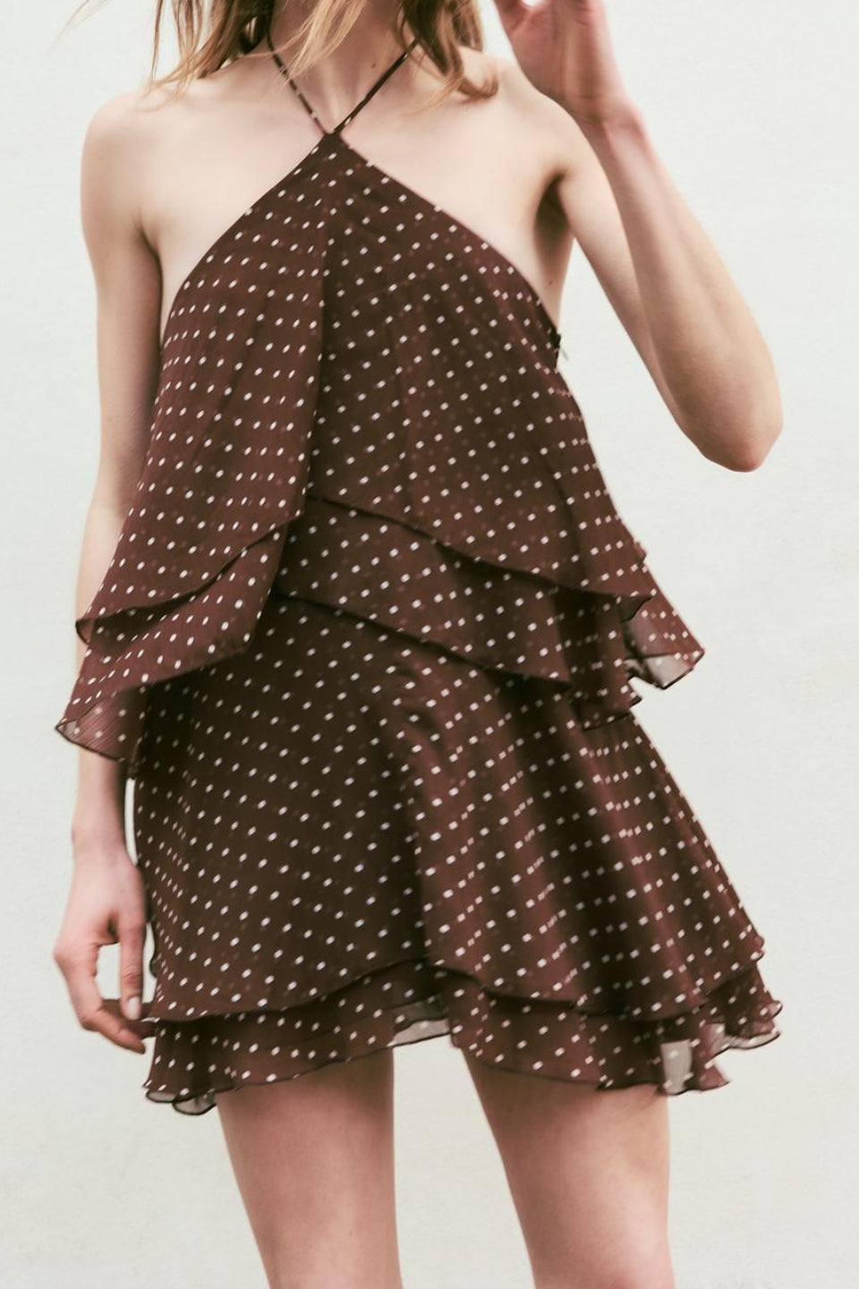 Polka Dot Halter Mini Dress Cute – ShimmerMolly