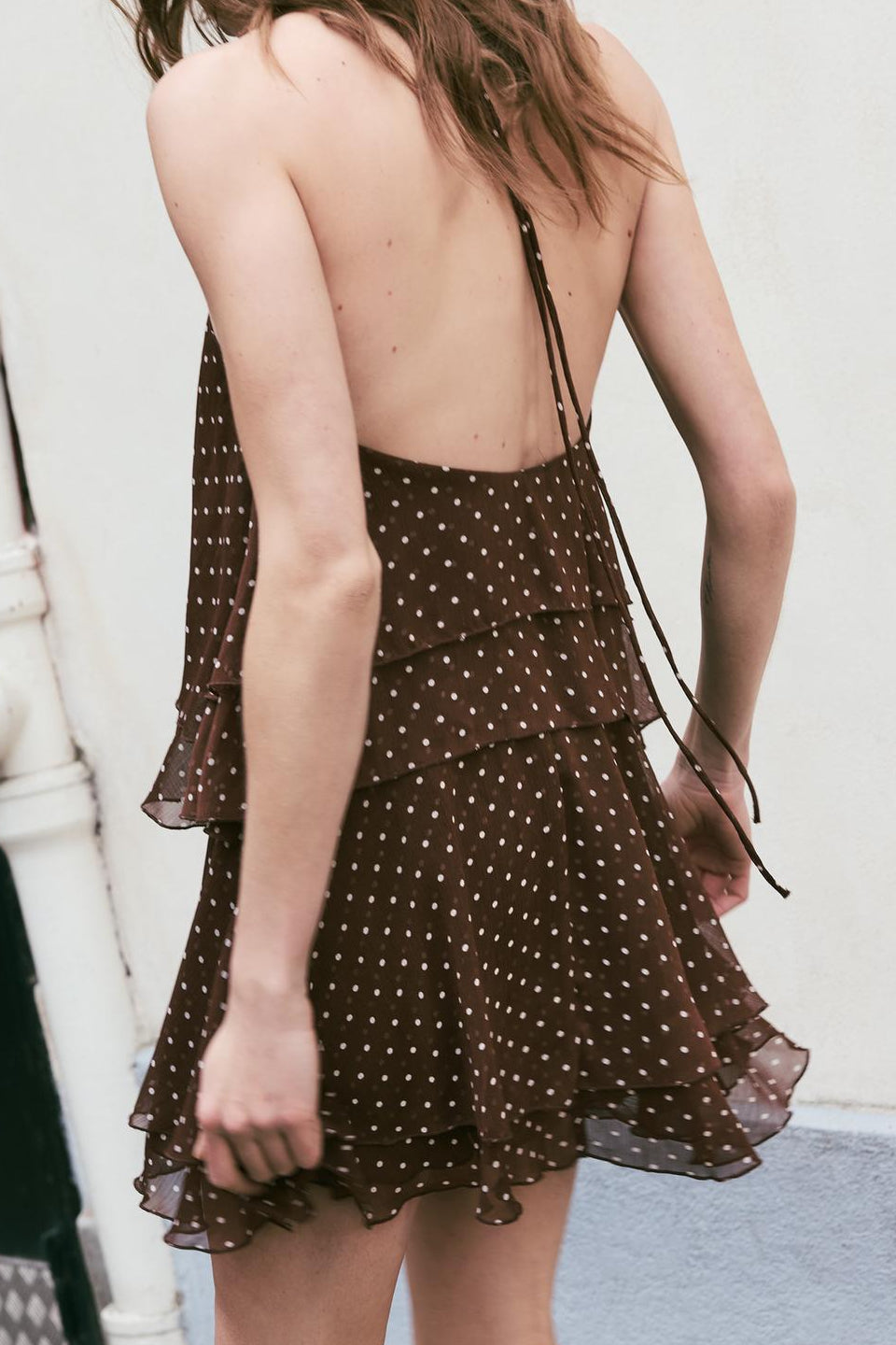 Polka Dot Halter Mini Dress Cute – ShimmerMolly