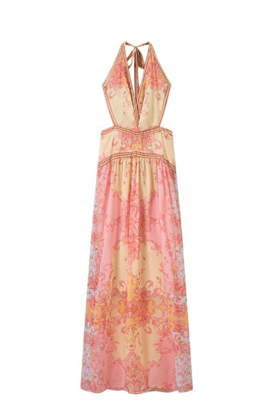 Peach Paisley Muse Maxi Dress