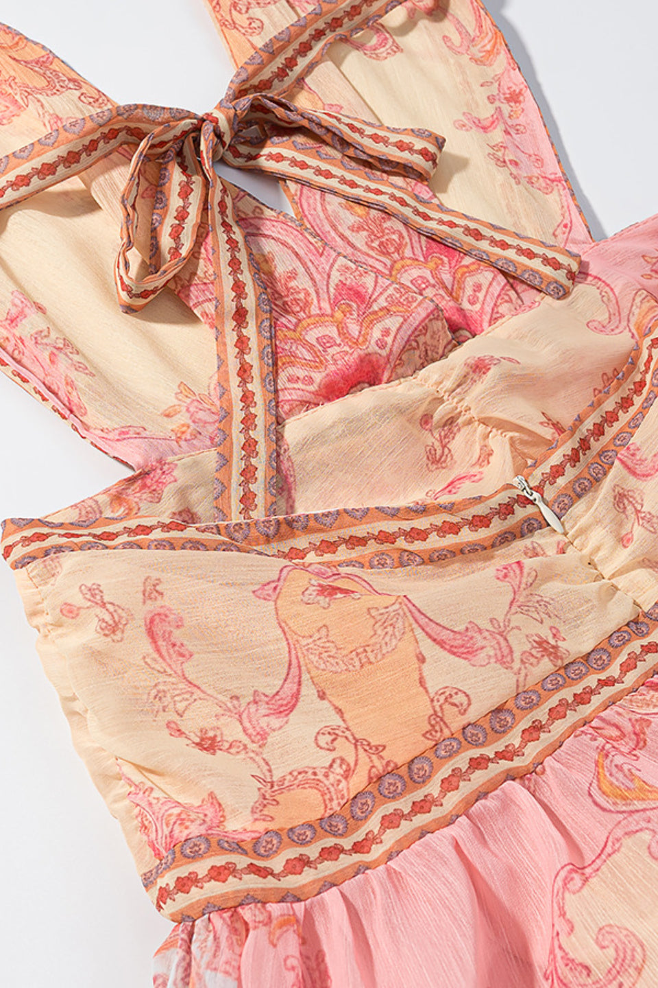 Peach Paisley Muse Maxi Dress