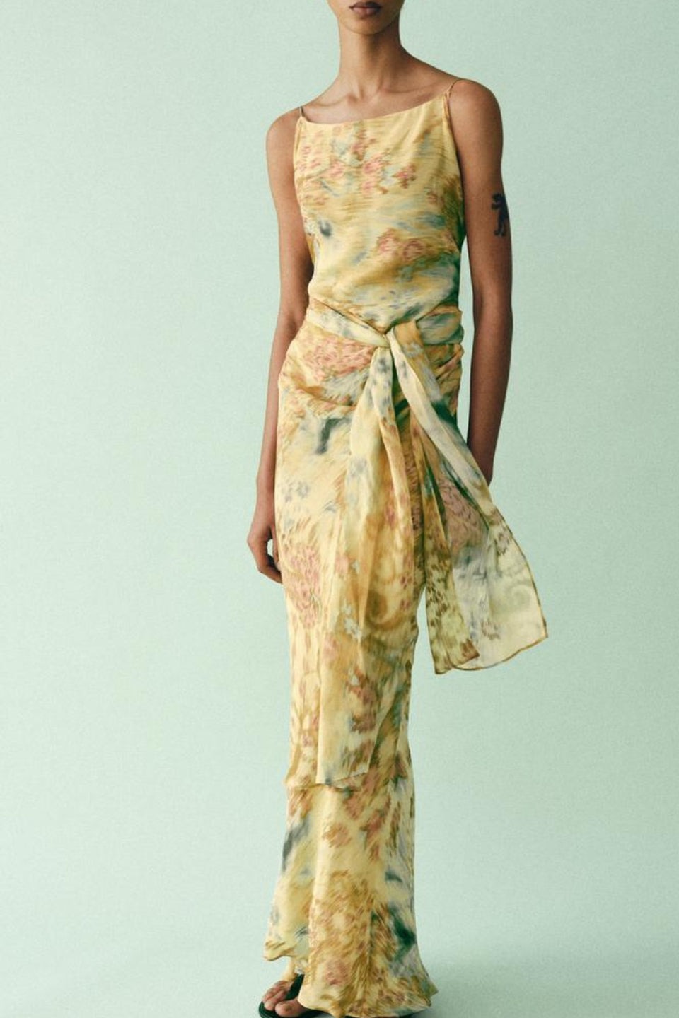 Golden Mist Maxi Dress