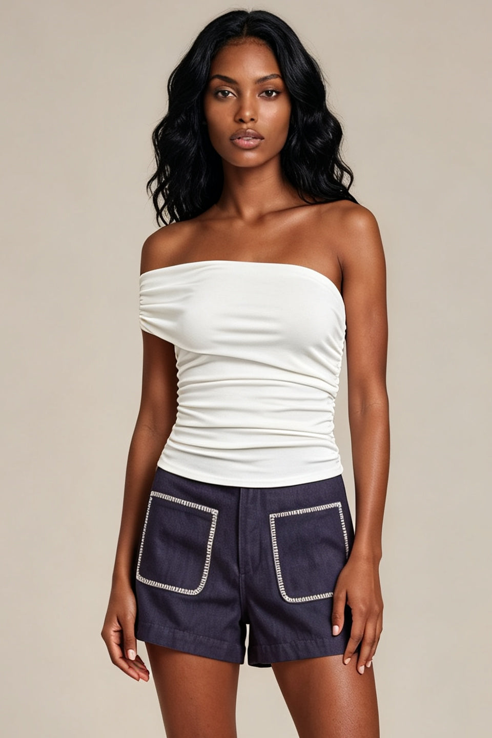 Ivory Bardot Top