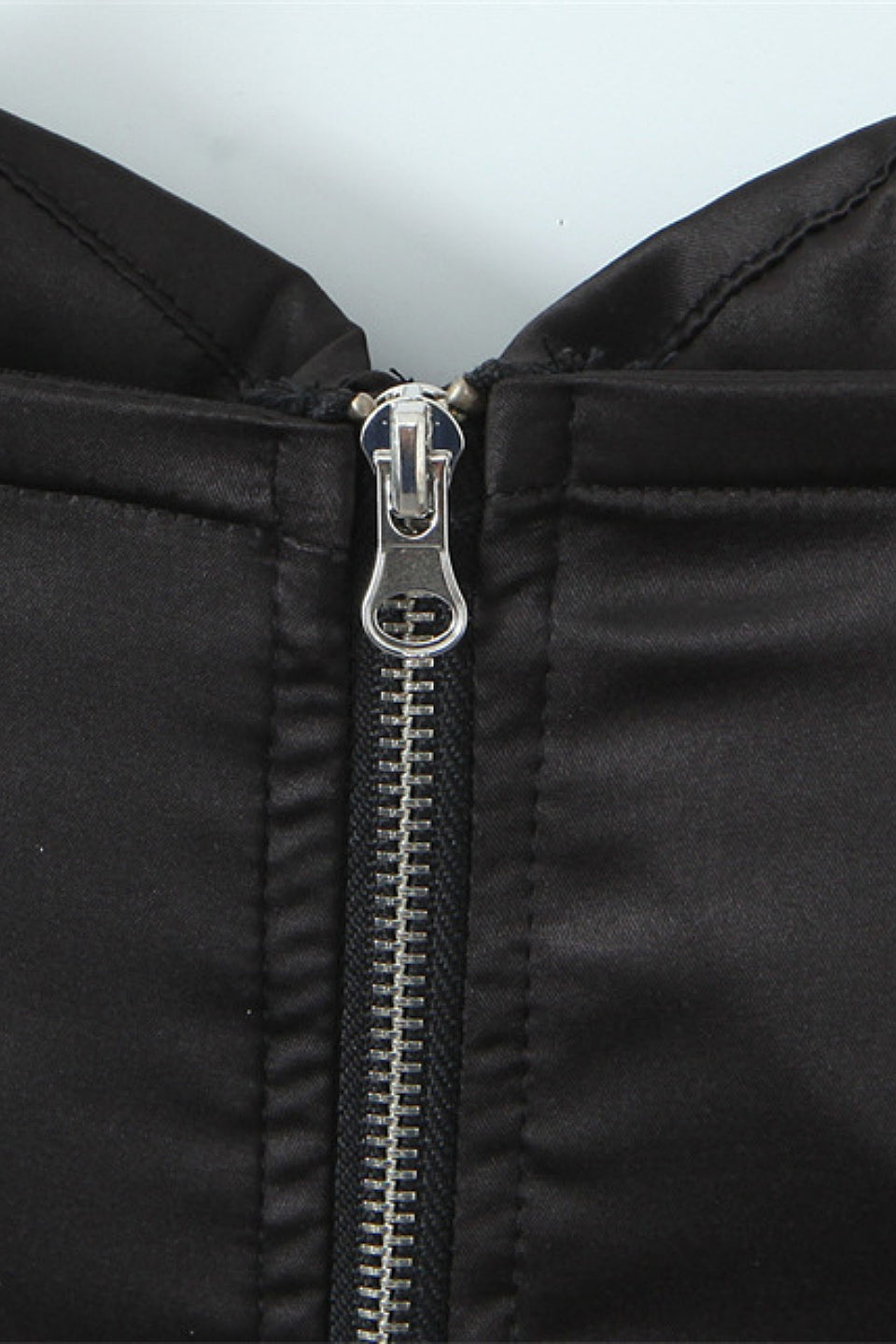Noir Satin Corset Top