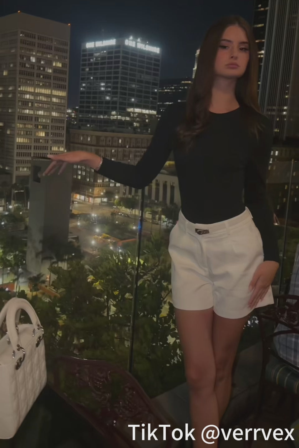 Ivory Belted Shorts