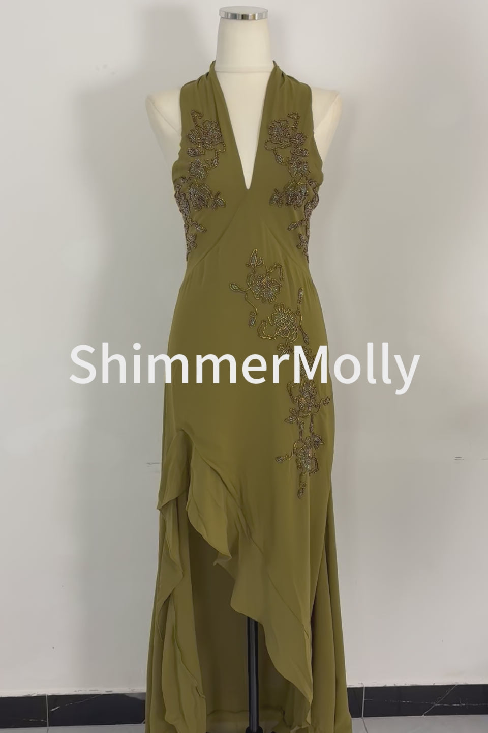 Olive Bloom Gown