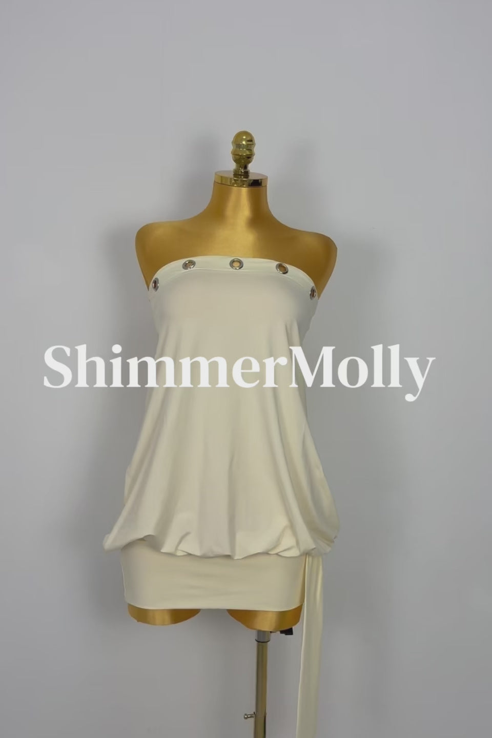 Yellow Eyelet Streamer Bodycon Mini Dress