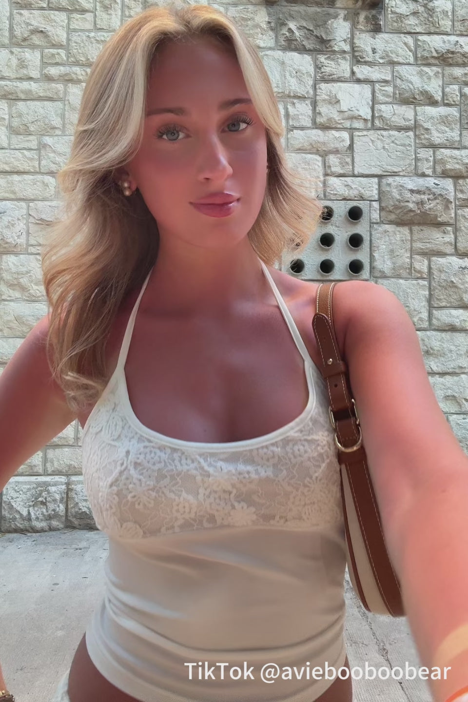White Halter Lace Sheer Cami Top