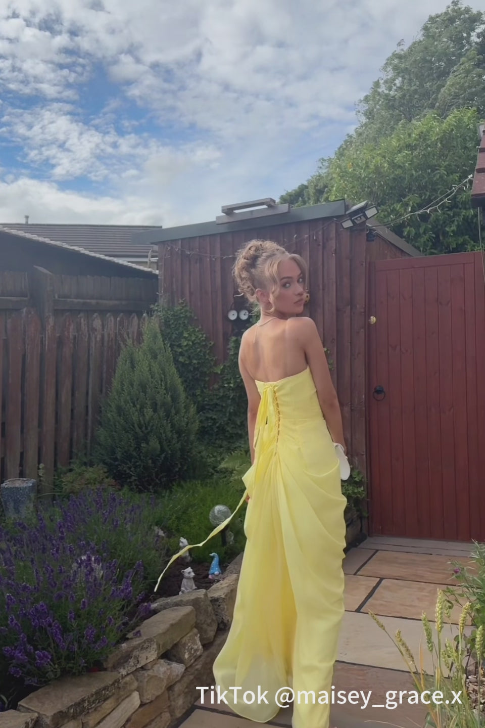 Yellow Strapless Maxi Dress