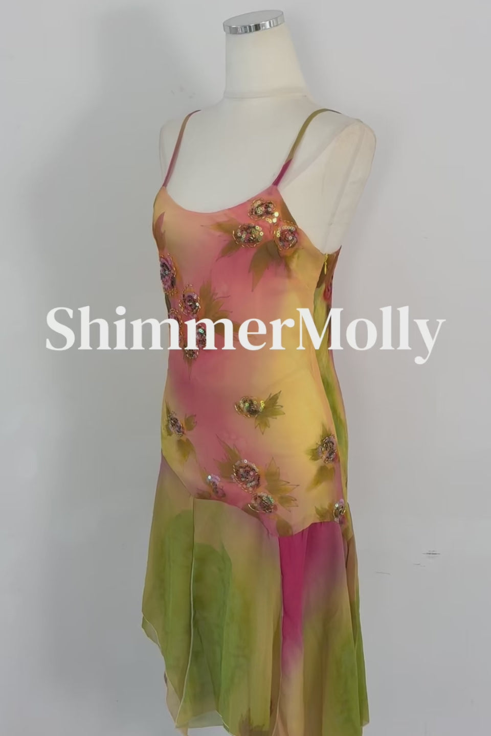 Watercolor Petal Midi Dress