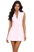 Pre-Order | Blush Button A-Line Mini Dress