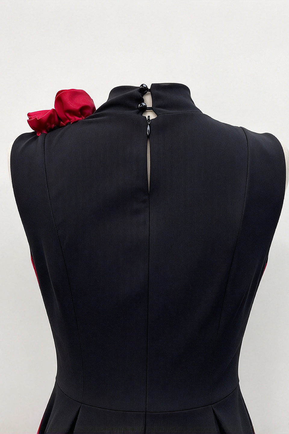 Noir Red Rose Ruffle Mini Dress