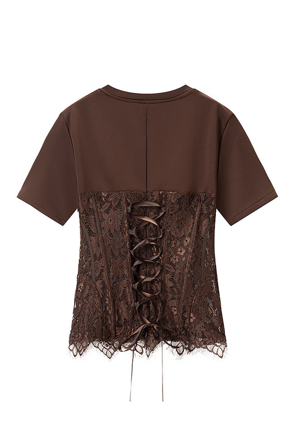 Cocoa Lace-Up Corset Top