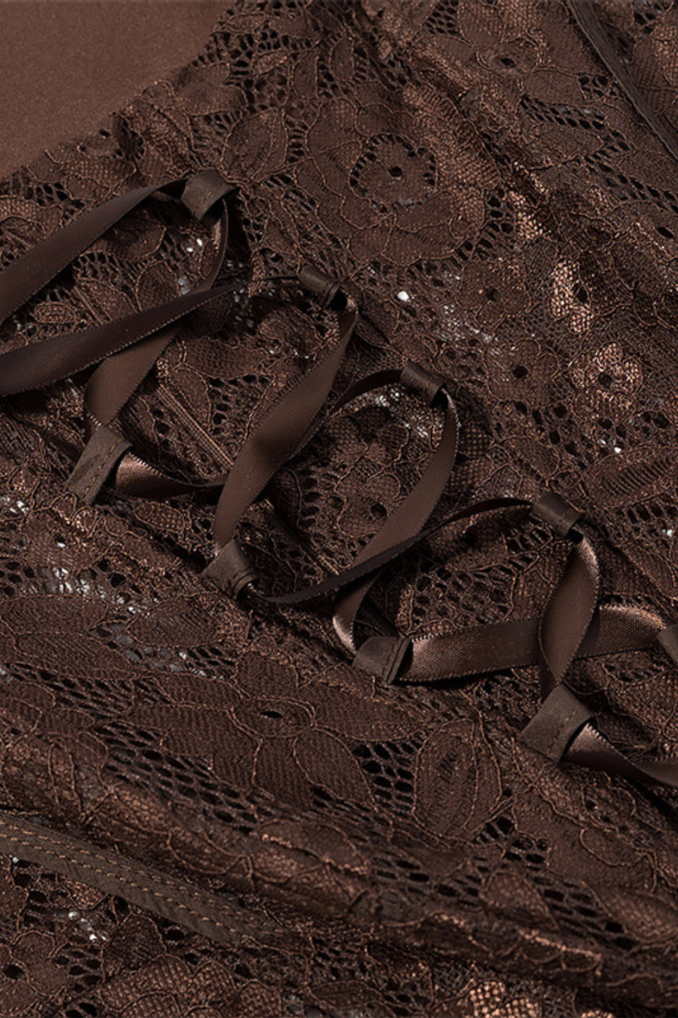 Cocoa Lace-Up Corset Top