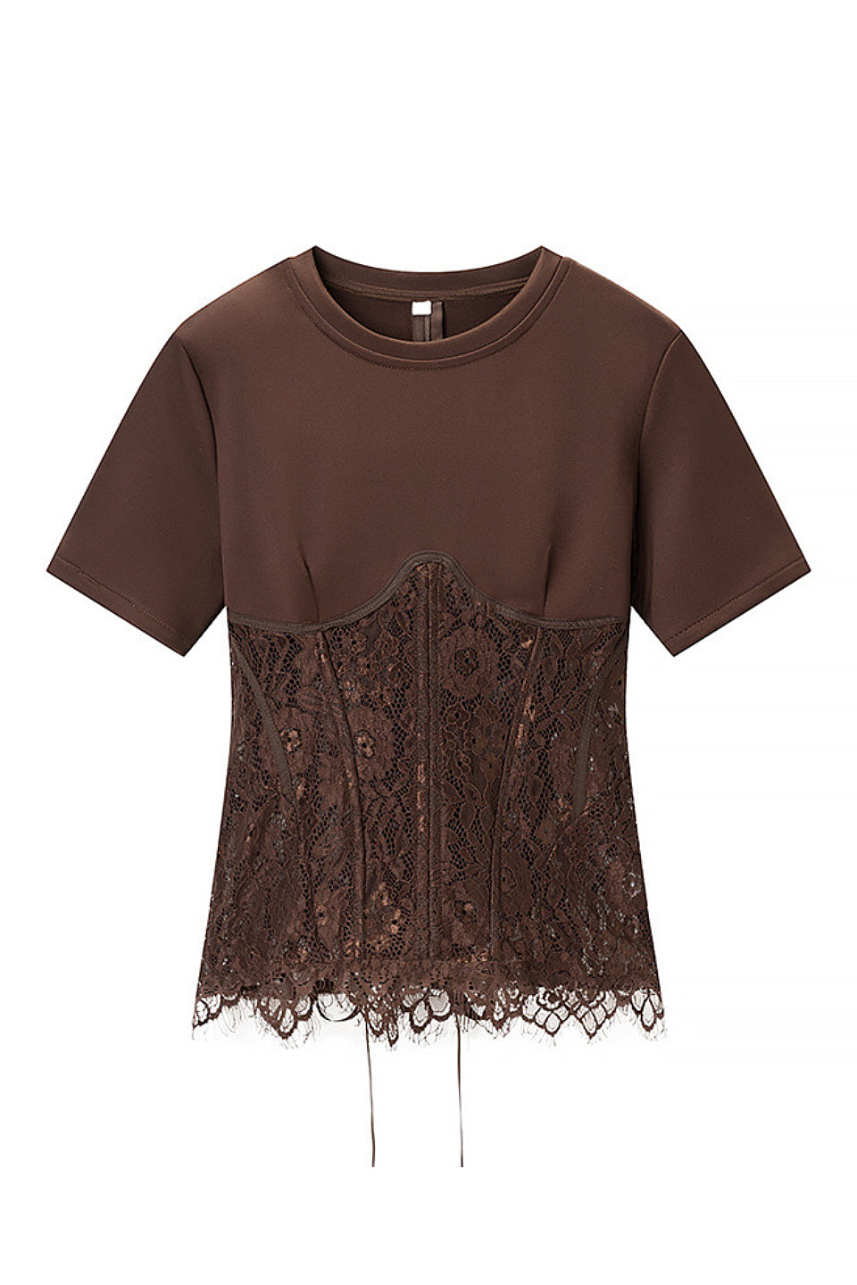 Cocoa Lace-Up Corset Top