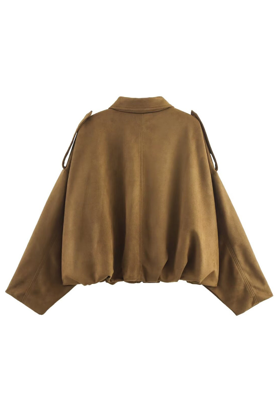 Mocha Batwing Suede Jacket