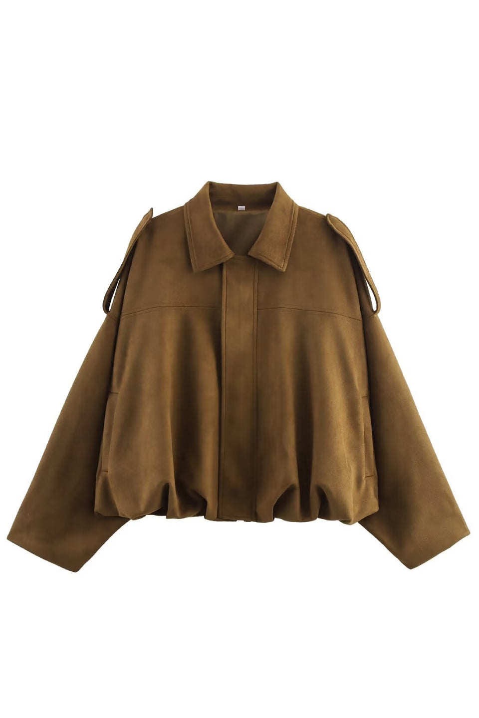 Mocha Batwing Suede Jacket