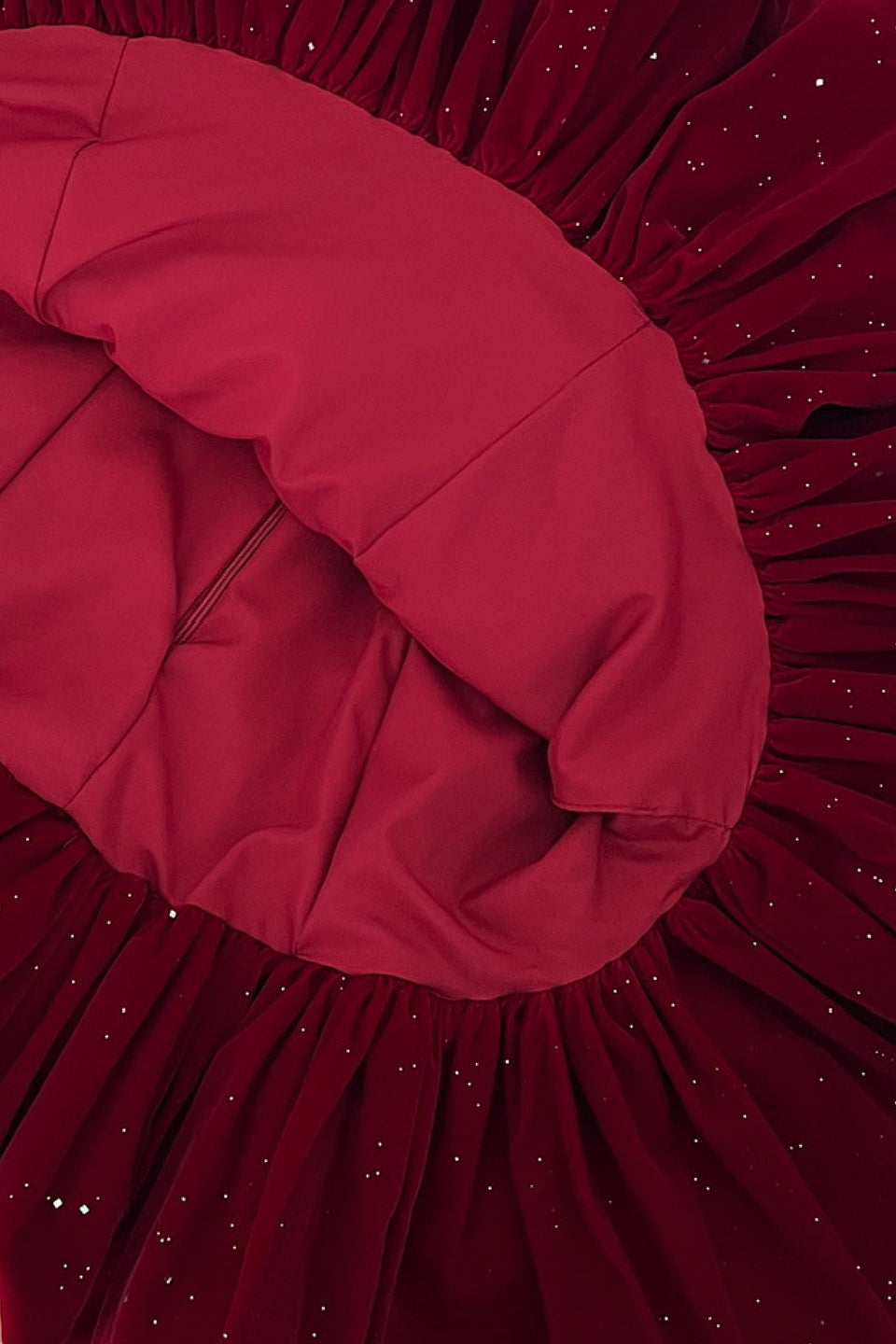 Burgundy Glitter Velvet Mini Dress