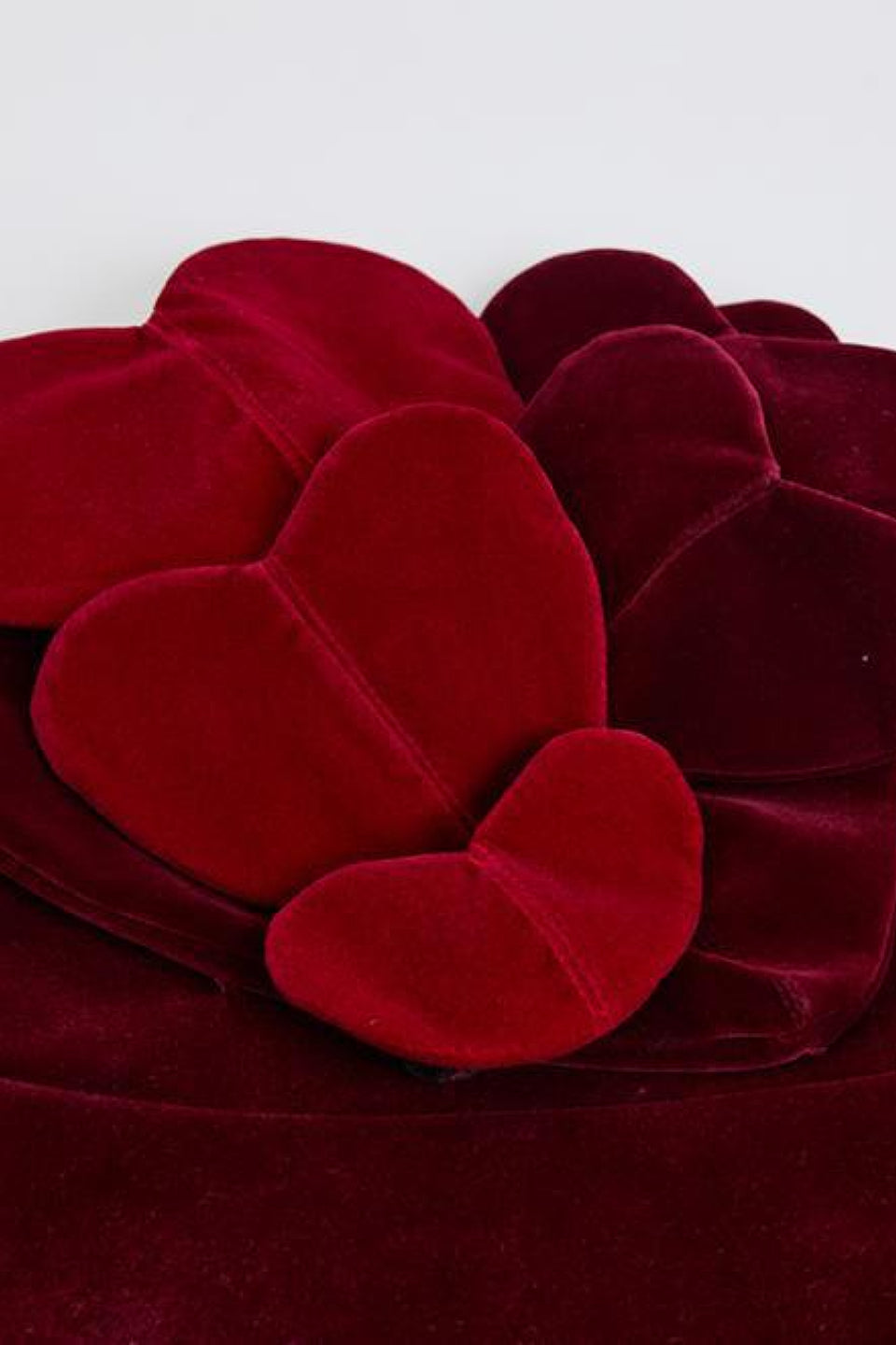 Burgundy Heart Petal Mini Dress