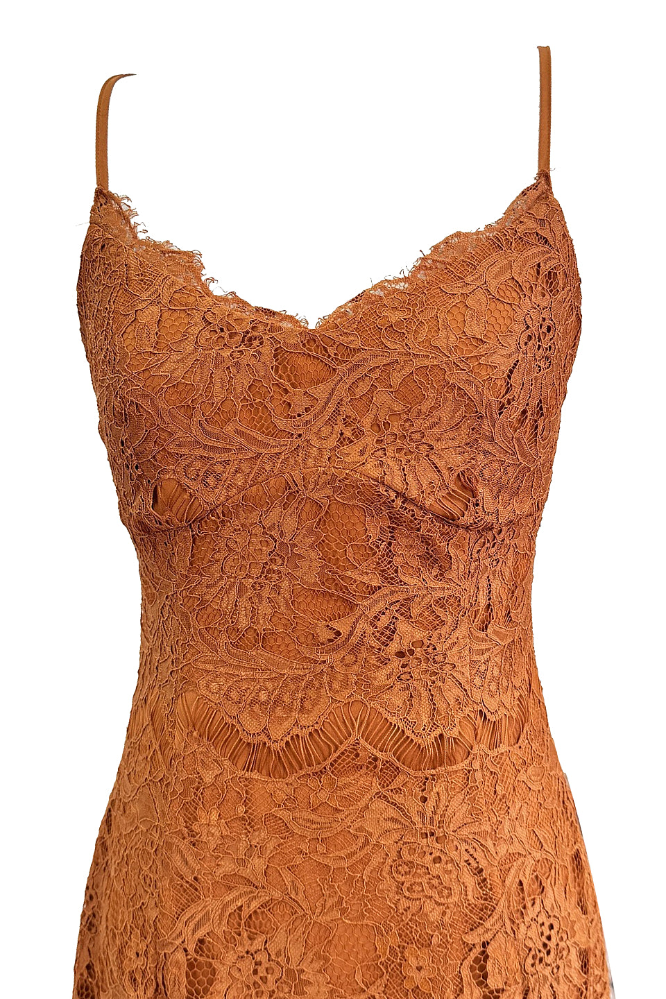 Caramel Lace Cami Mini Dress
