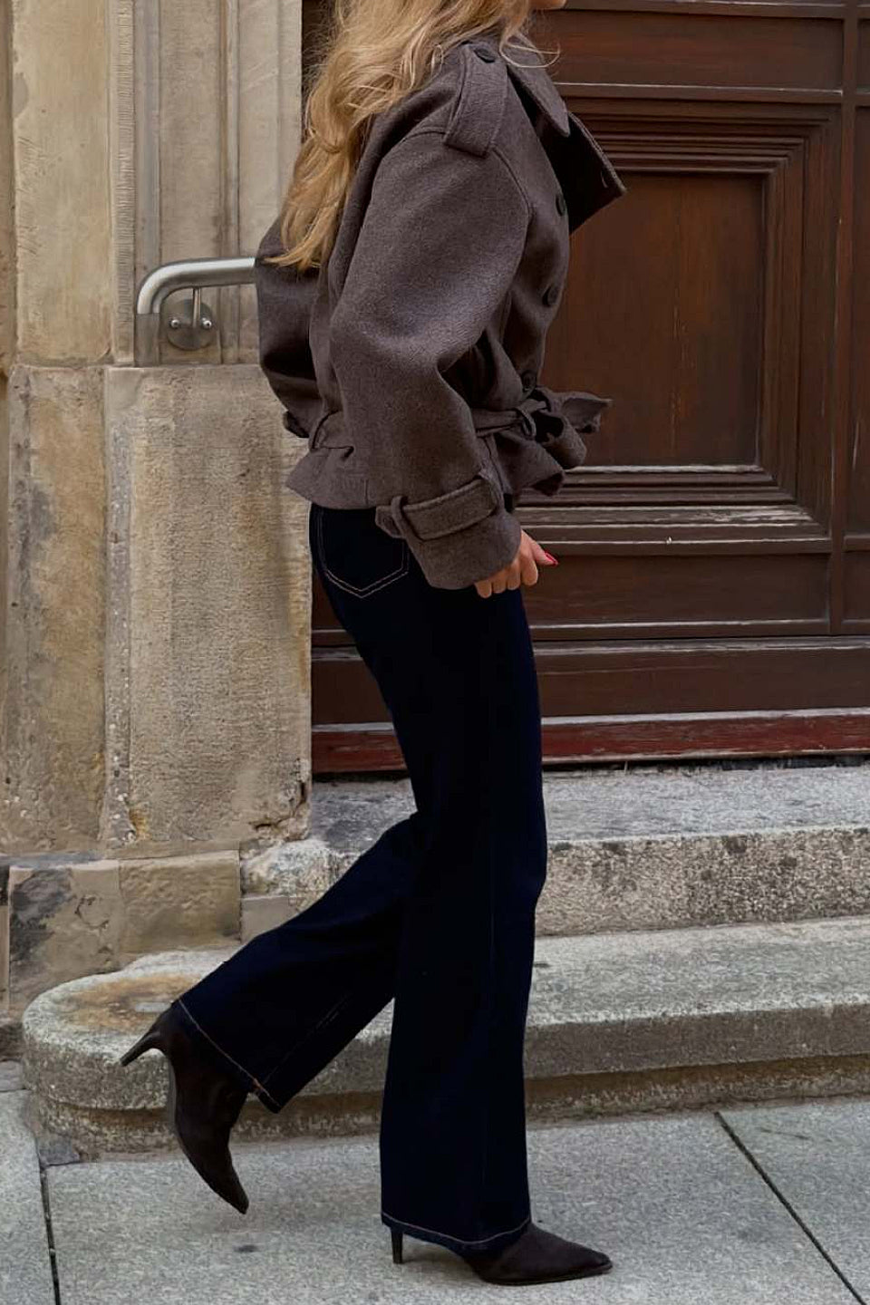 Cocoa Belted Trench Jacket