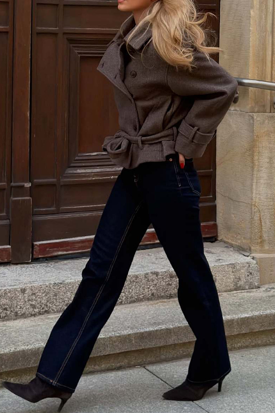 Cocoa Belted Trench Jacket