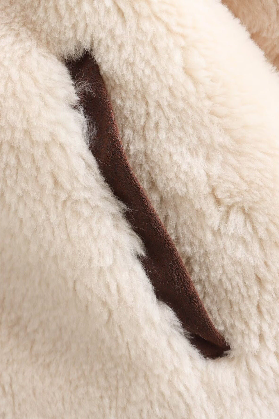 Cream Teddy Piped Jacket