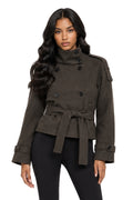 Mocha Belted Trench Jacket