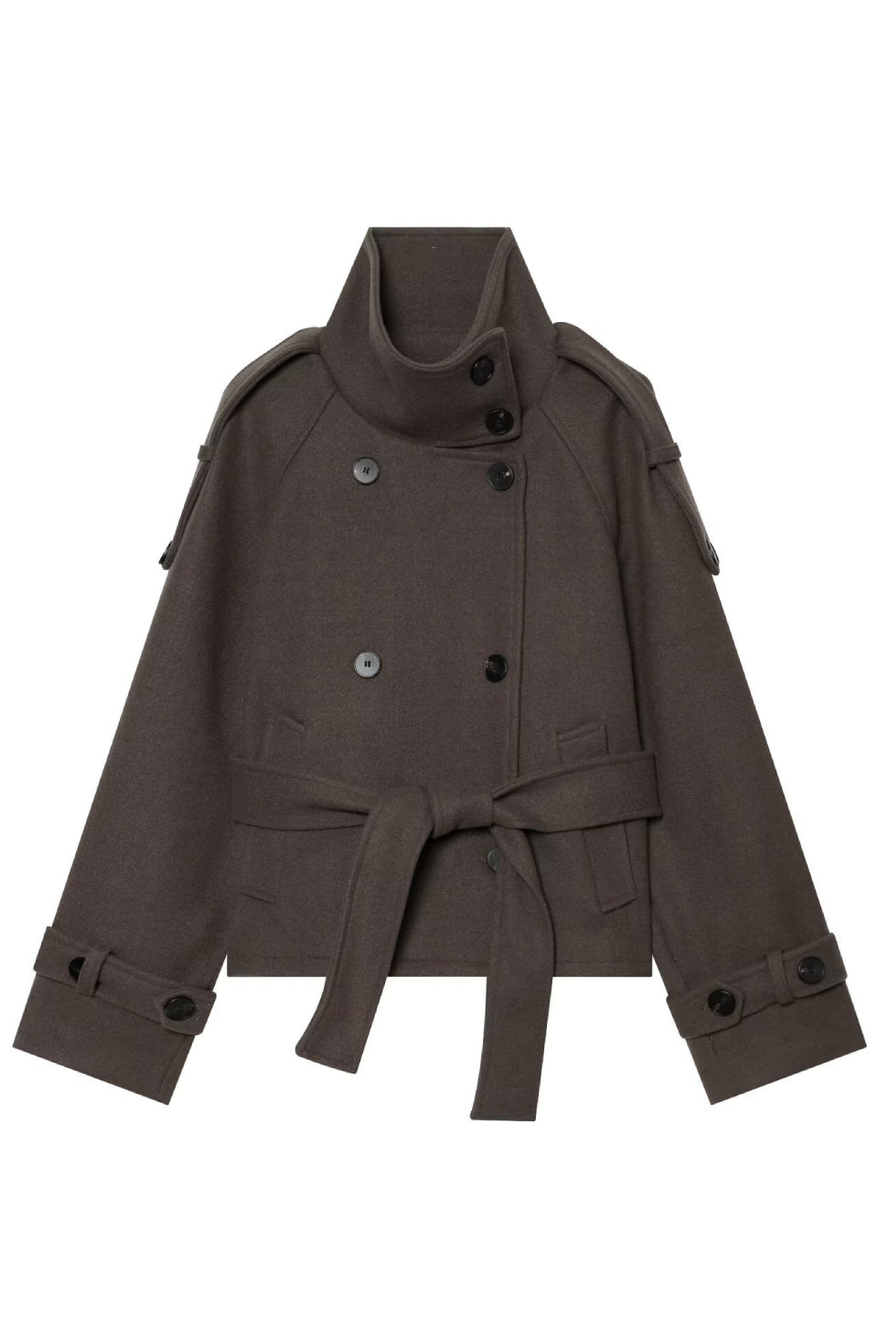 Mocha Belted Trench Jacket