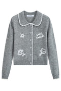Grey Kitty Stitch Cardigan