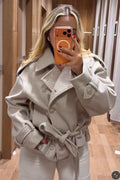 Heather Beige Trench Jacket