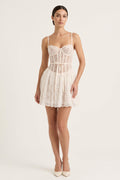 Ivory Lace Corset Mini Dress