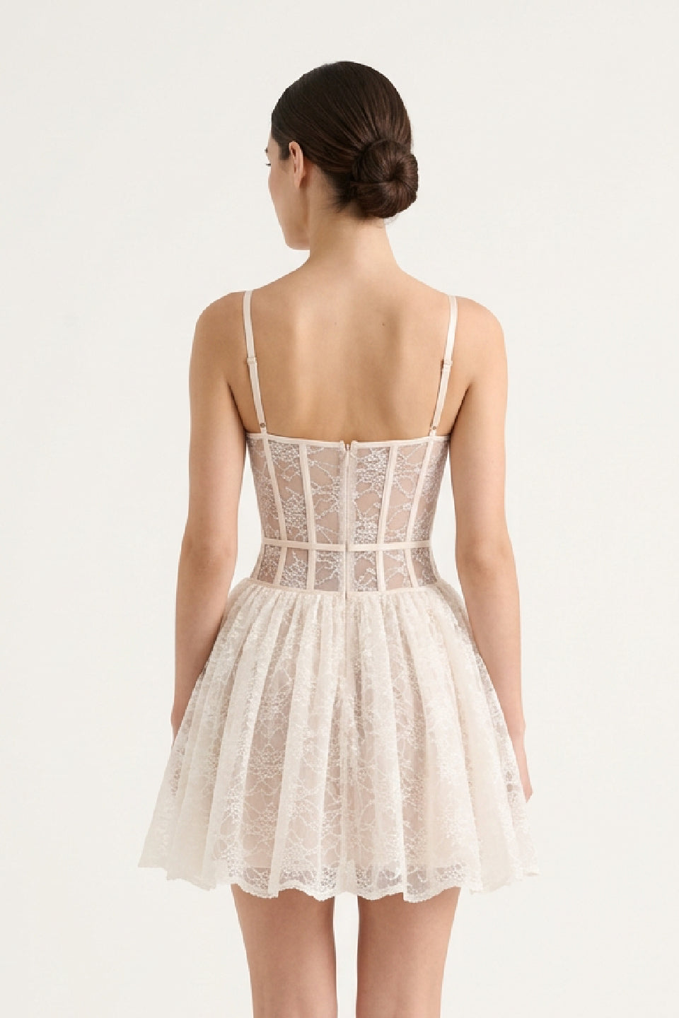Ivory Lace Corset Mini Dress