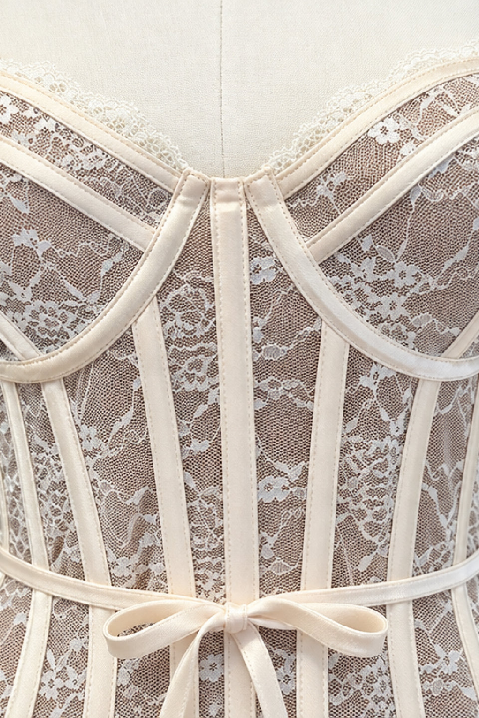 Ivory Lace Corset Mini Dress