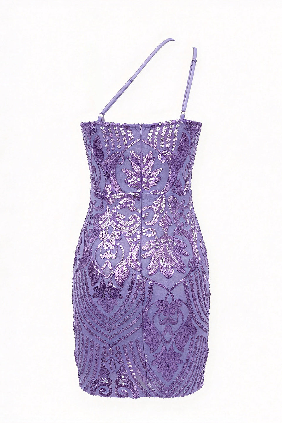 Lavender One Shoulder Mini Dress