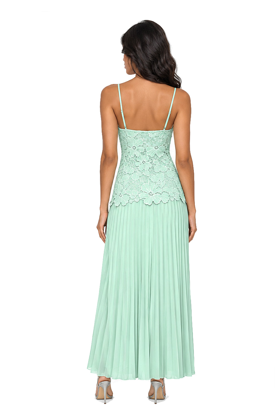 Mint Garden Lace Maxi Dress