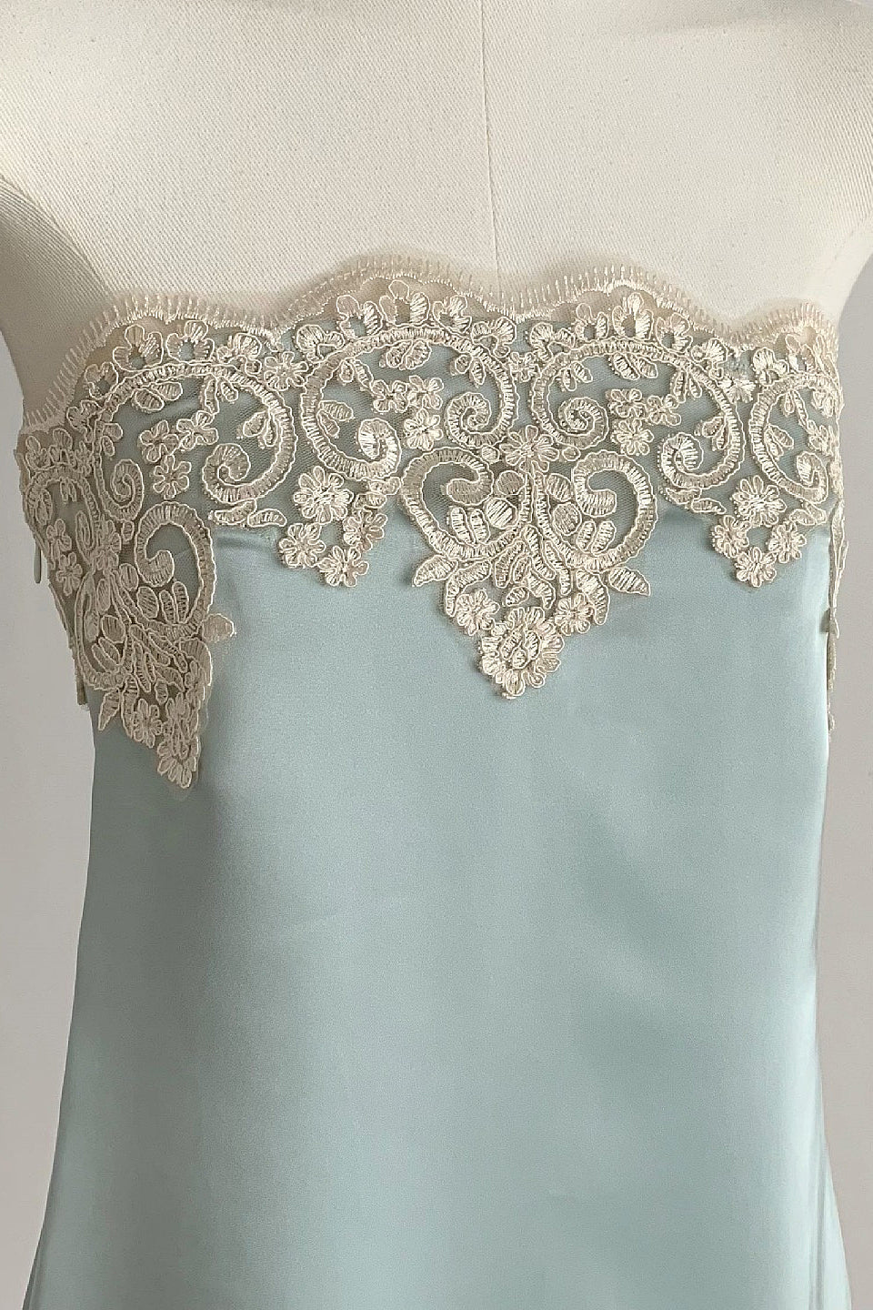 Mint Pink Lace Satin Mini Dress