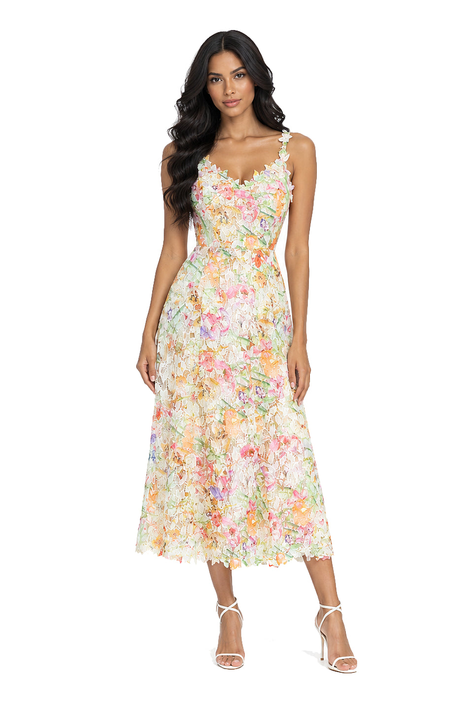 Meadow Bloom Lace Maxi Dress