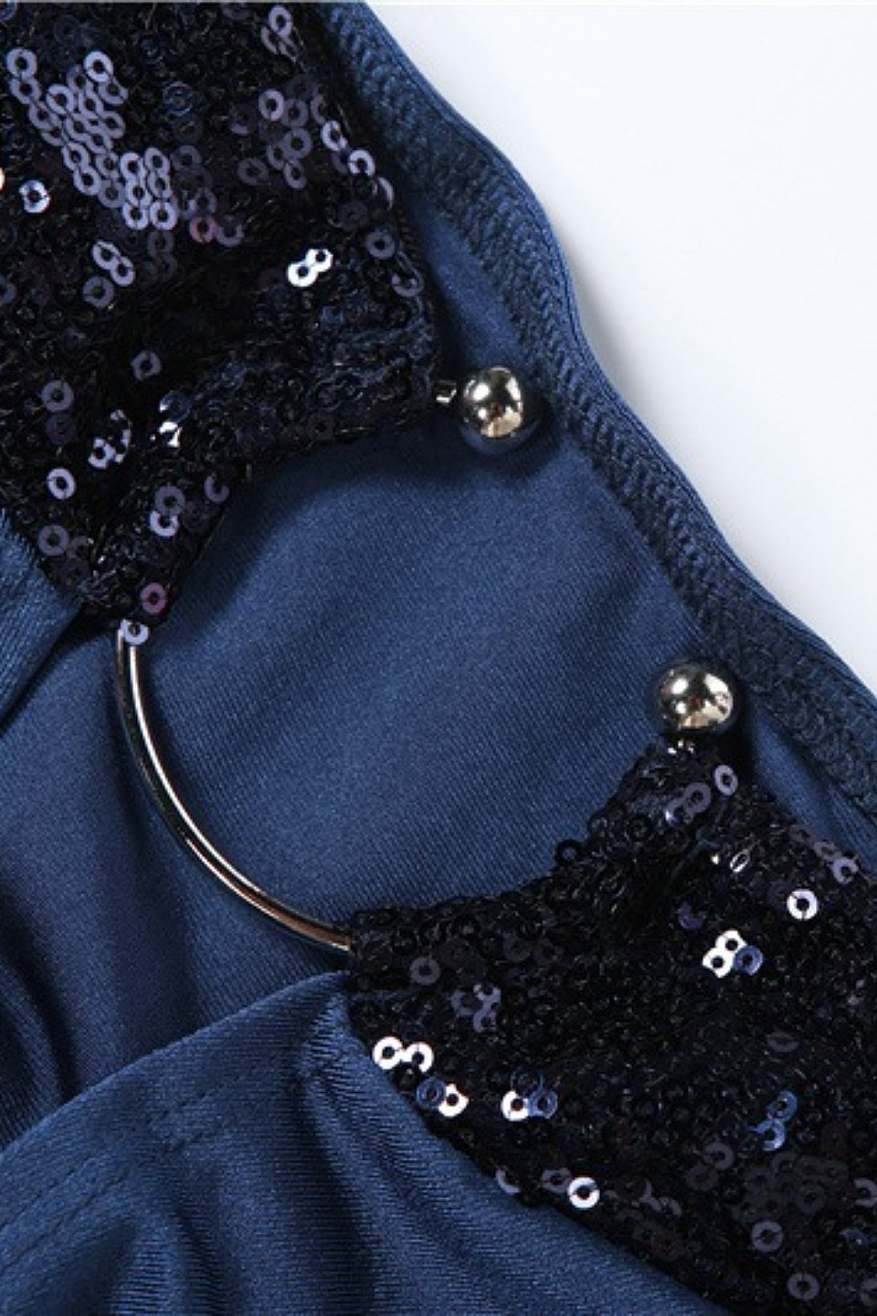Navy Blue Strapless O-Ring Mini Dress